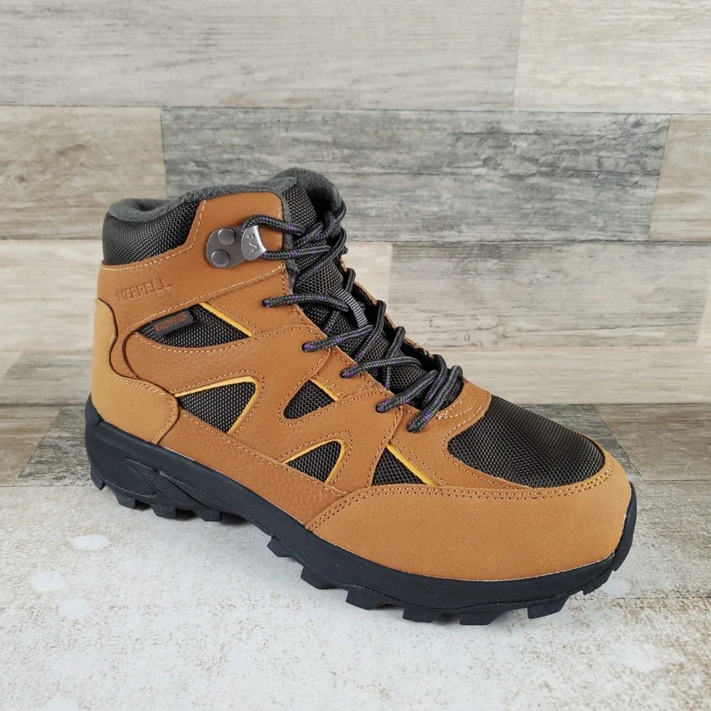 Merrell Moab Speed 2 Peak Waterproof Mens Hiking Boots Sz 7 M Tan Olive Outdoor